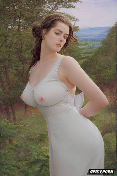 Massive Breasts Portrait Huge Breasts Naked Vibrant Colors