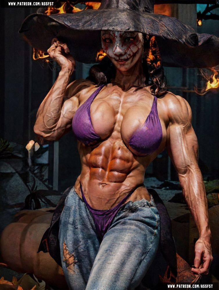 The Huntress Muscle Growth AI Animation - #4