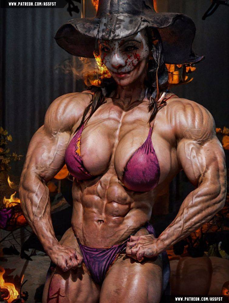 The Huntress Muscle Growth AI Animation - #5