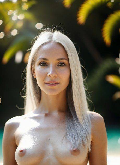Sexy AI generated blonde Lisa Faina shows her teen tits & her hot ass outdoors - #3