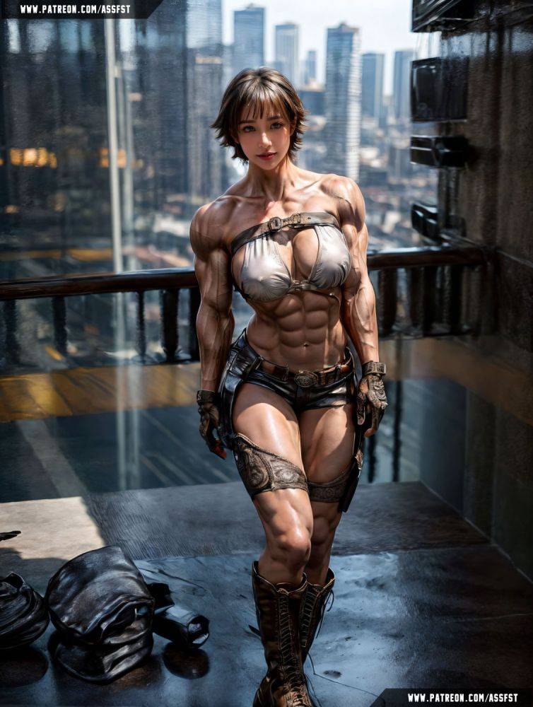 Lady Muscle Growth AI Animation - #4