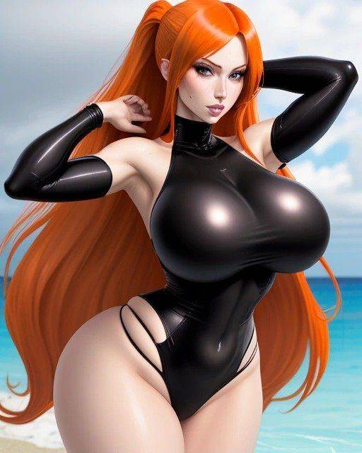 AI ART COLLECTION 57 (BEACH DAY, REDHEAD) - #24