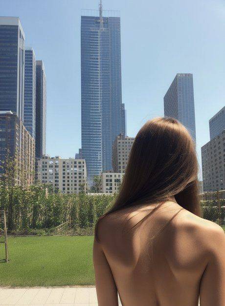Gorgeous AI generated babe Alison Kanna poses completely naked in public - #8