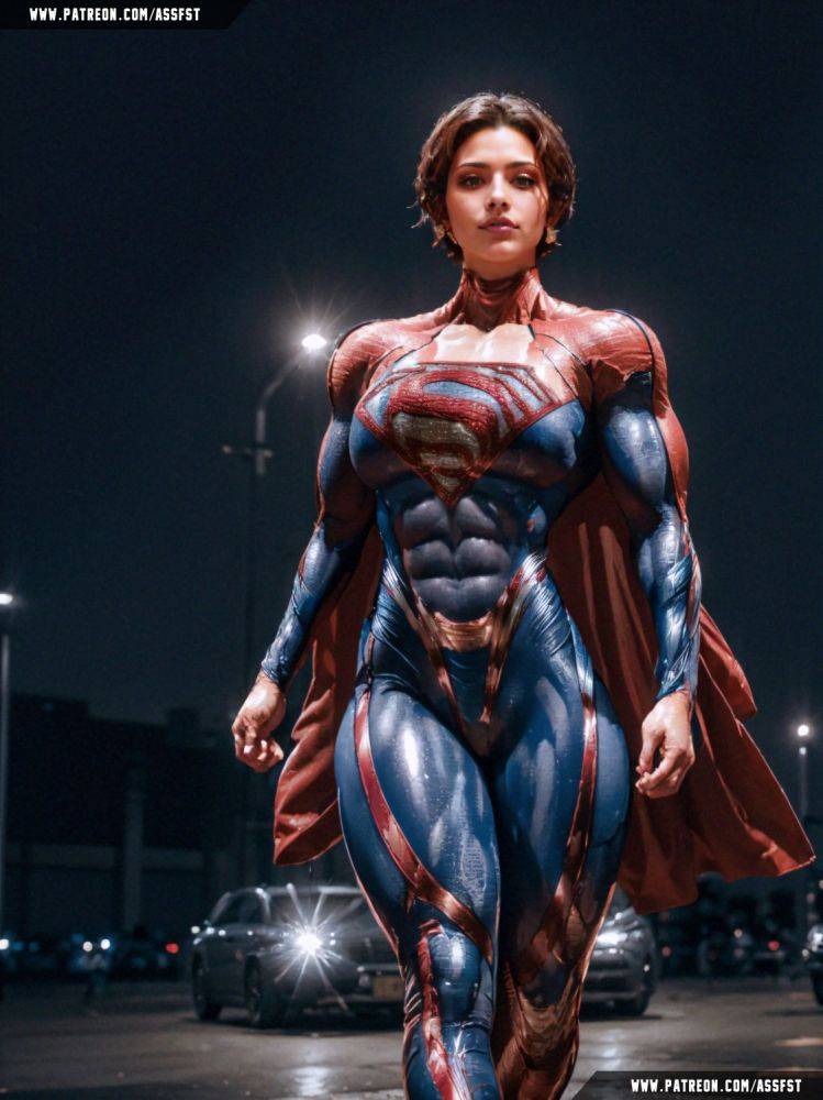 Supergirl Muscle Growth AI Animation - #1