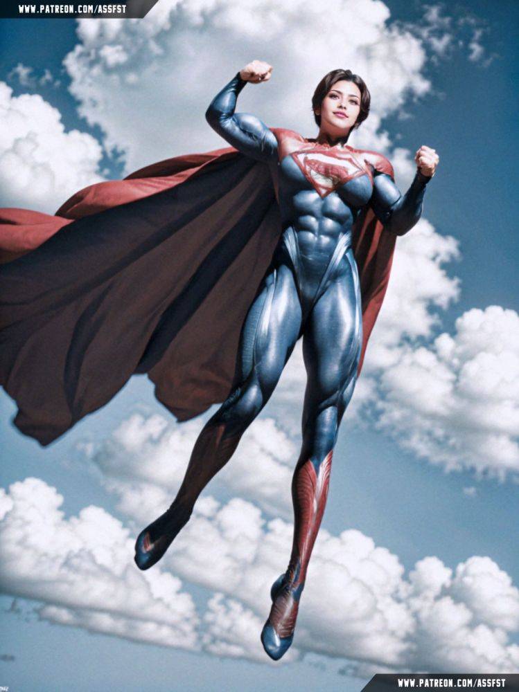 Supergirl Muscle Growth AI Animation - #4