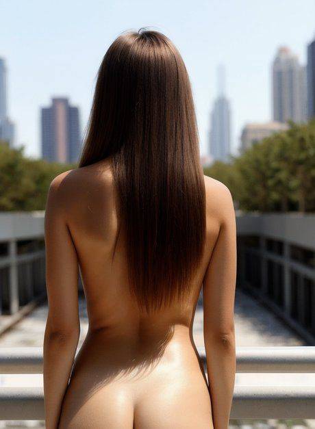 AI generated teen Alison Kanna goes naked on her walk through the city - #8