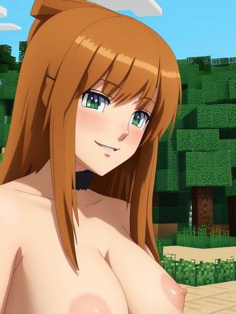 AI generated Hentai beauties showing off their curves in the Minecraft World - #5