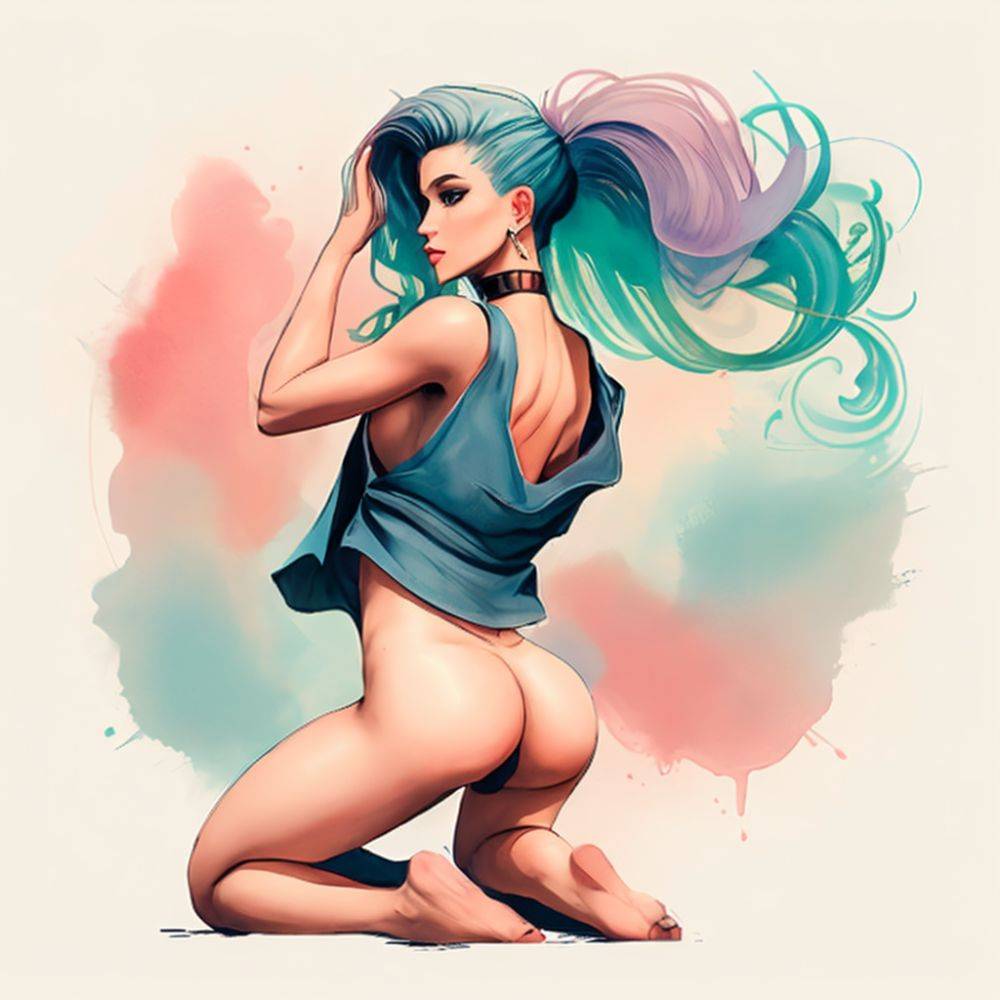 Watercolor Pinups - #5