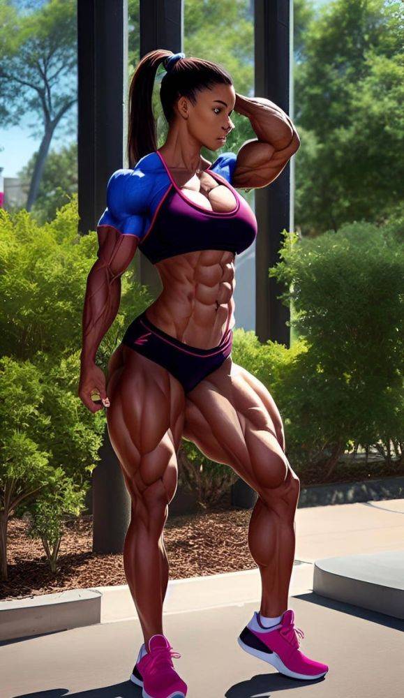 Ripped ebony women - #30