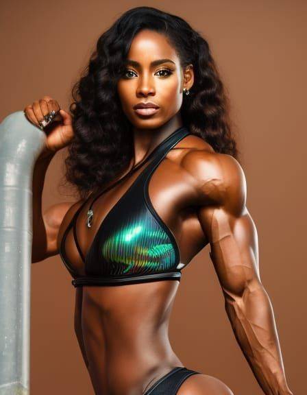 Ripped ebony women - #36