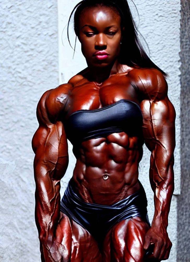Ripped ebony women - #43