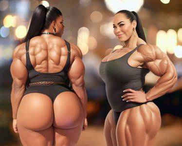 Ripped ebony women - #11