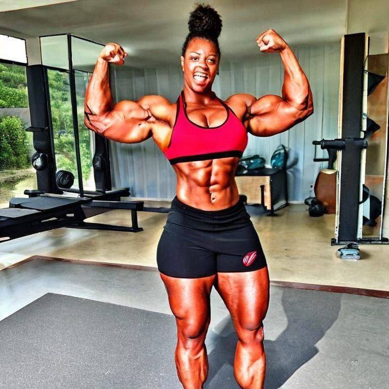 Ripped ebony women - #41