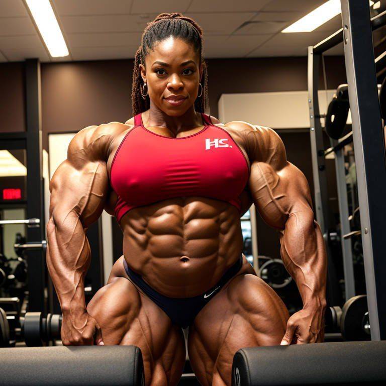 Ripped ebony women - #40