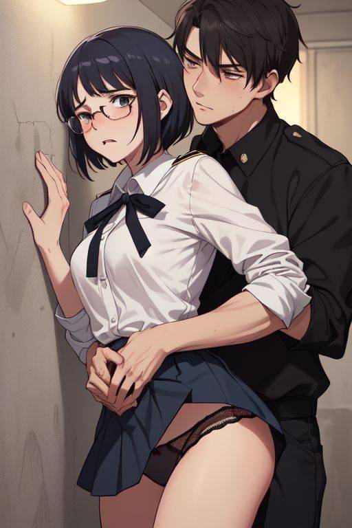 AI Anime schoolgirls being "seached" by police - #9