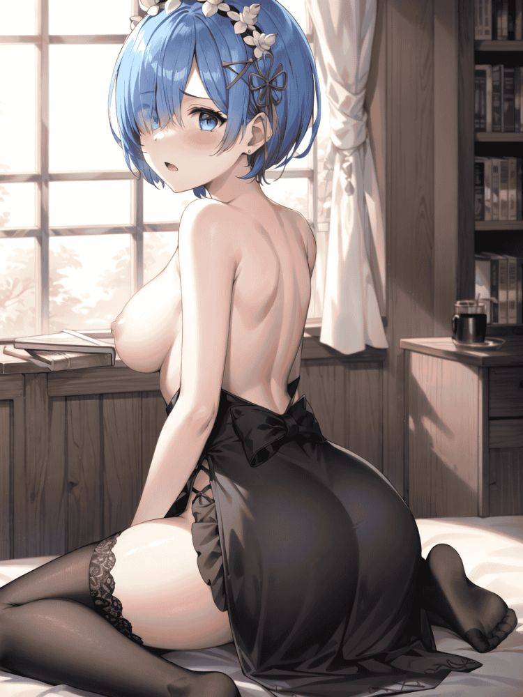 AI Art - Anime Girl 18 - Rem Maid - ReZero (56P) > Check Cmt - #3