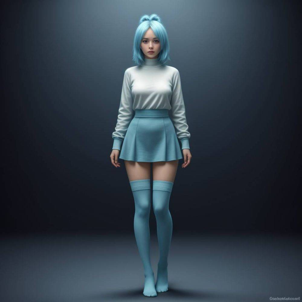 AI- thigh-high sexy colorful socks - #1