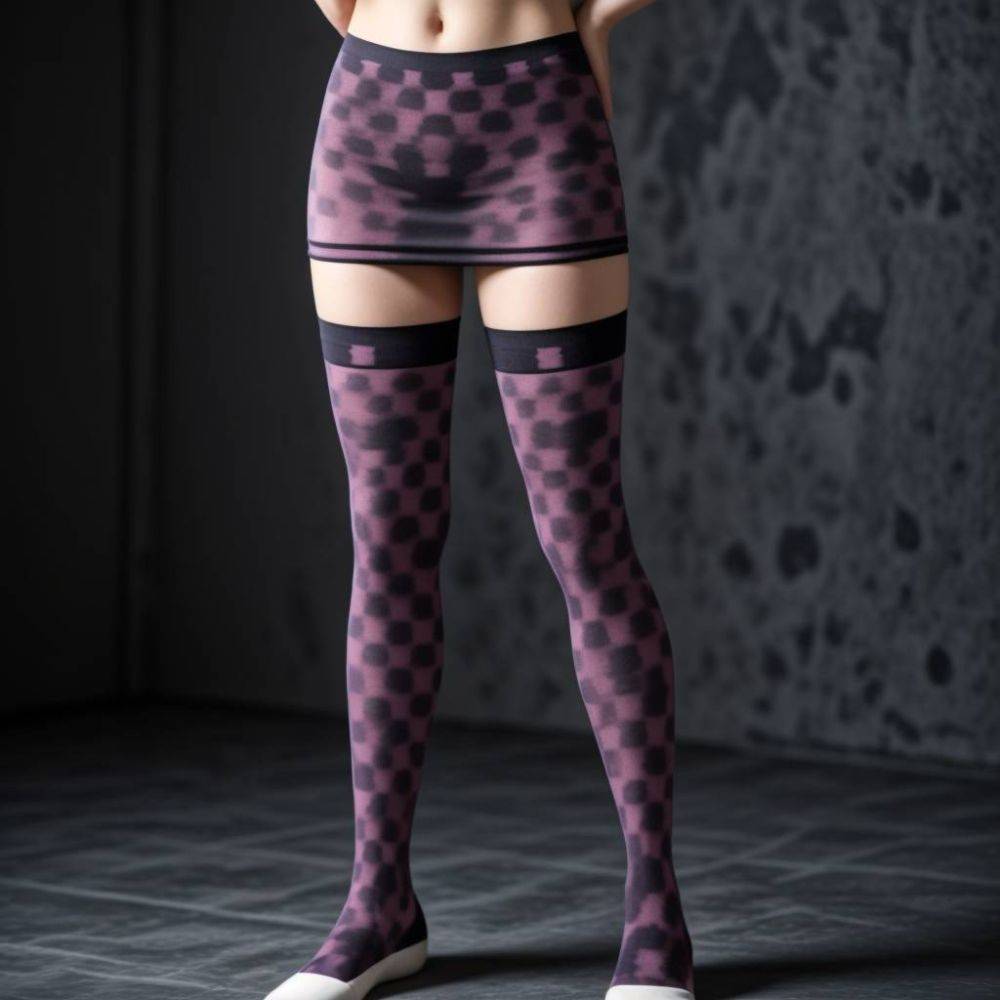 AI- thigh-high sexy colorful socks - #17