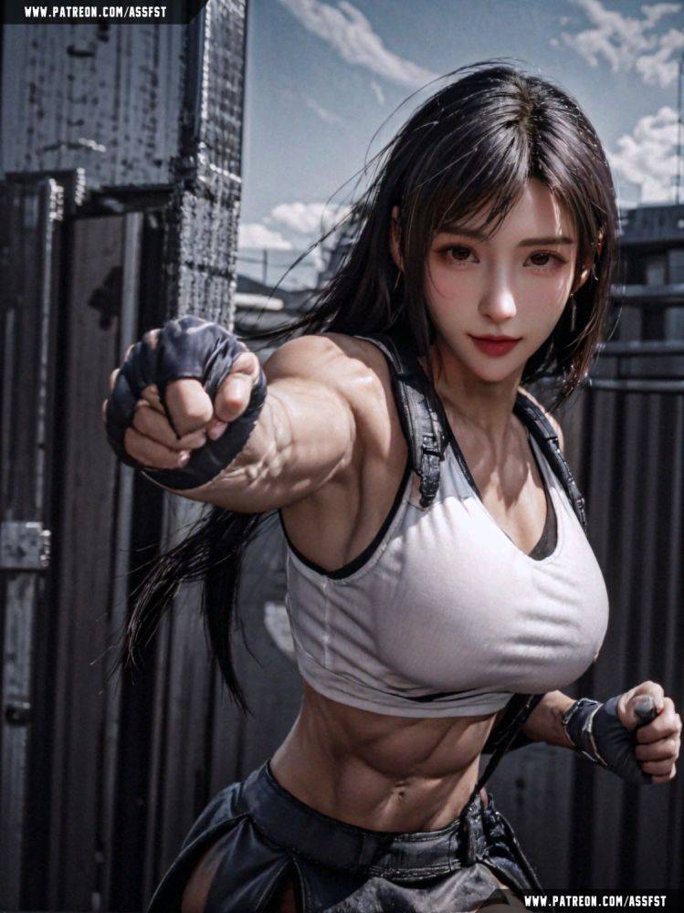 Tifa Muscle Growth AI Animation - #4