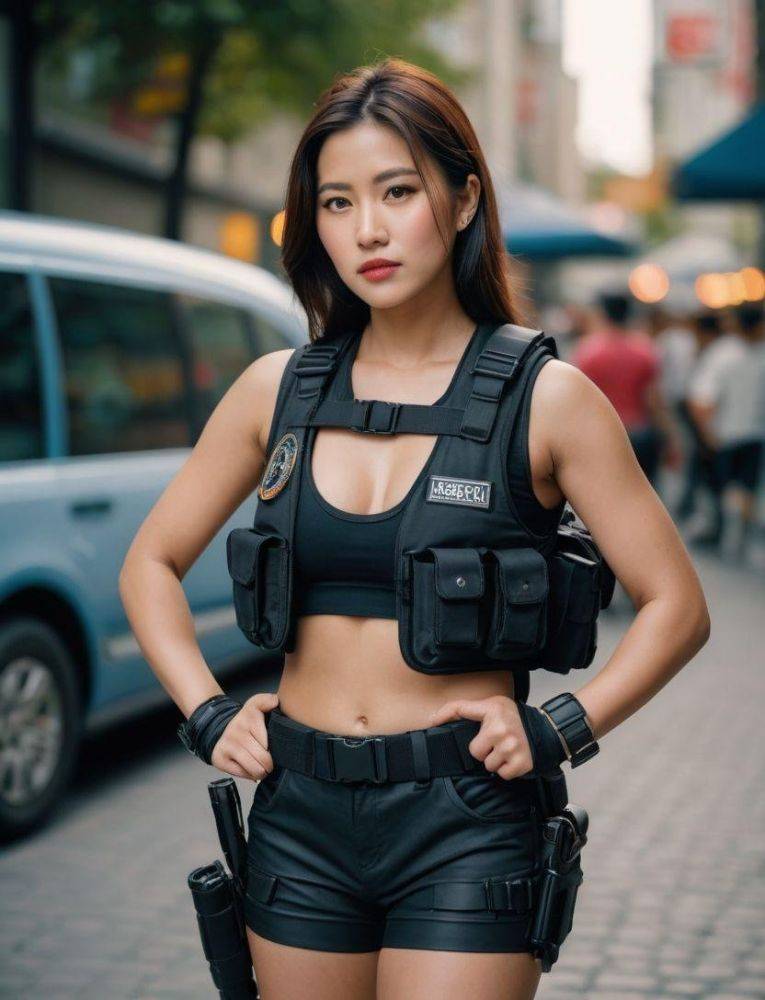 Hot soldier and police (AI generated) - #18