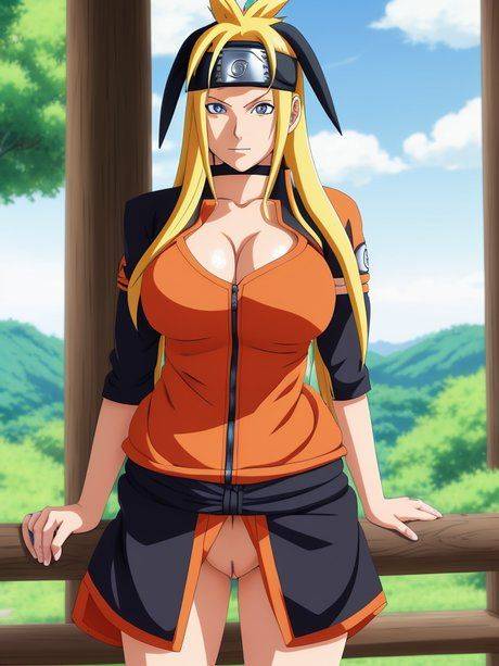 Curvaceous AI generated Hentai beauties unveil their big tits outside - #4