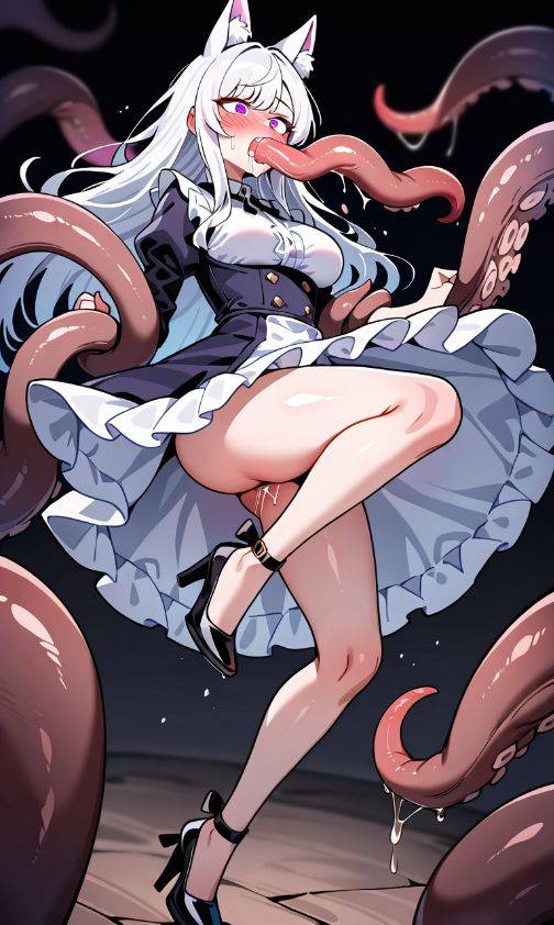 Tentacle hentai NSFW pics art nudes anime comics AI genetared - #27