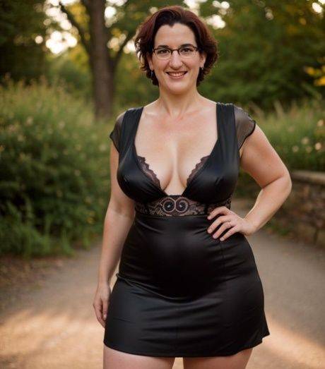 Beautiful AI generated MILF Potara shows off her big boobs outdoors - #11
