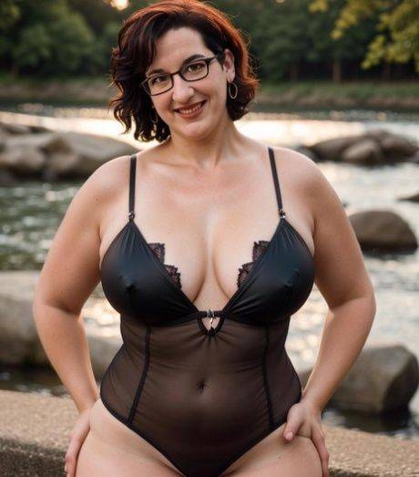 Beautiful AI generated MILF Potara shows off her big boobs outdoors - #9