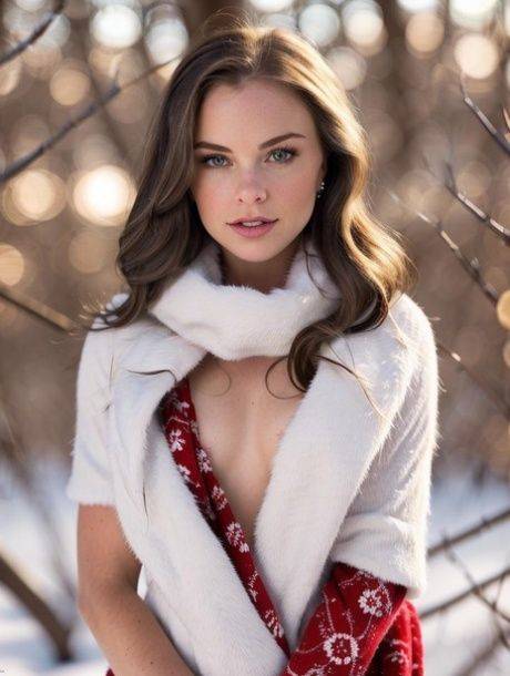 Pretty AI generated babe Miders shows her lovely tits & her trimmed bush - #10
