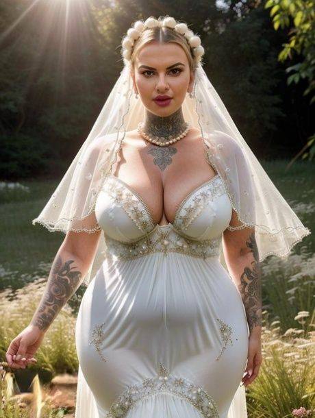 AI generated model Gavas shows her curves while posing naked & dressed up - #2