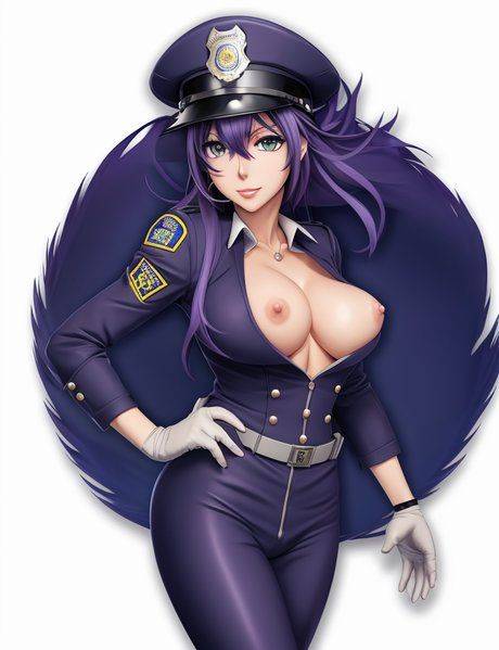 Pretty Hentai policewoman Tahara shows off her stunning big tits - #6