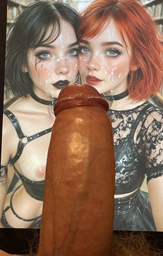AI goth girls (Novae420) cock tribute - #4