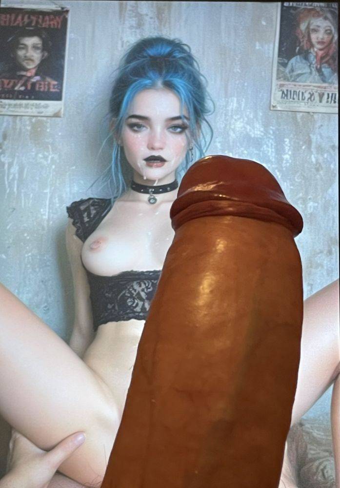 AI goth girls (Novae420) cock tribute - #17
