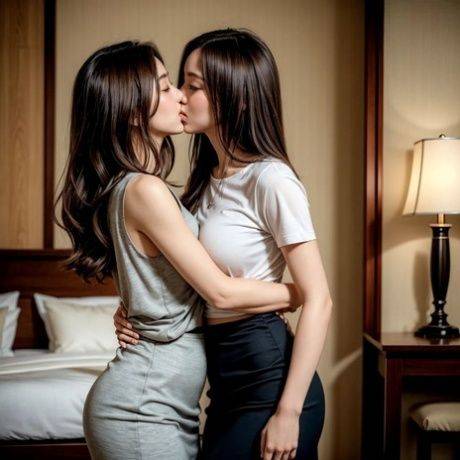 Pretty AI generated babes show off their tits in a sensual compilation - #6