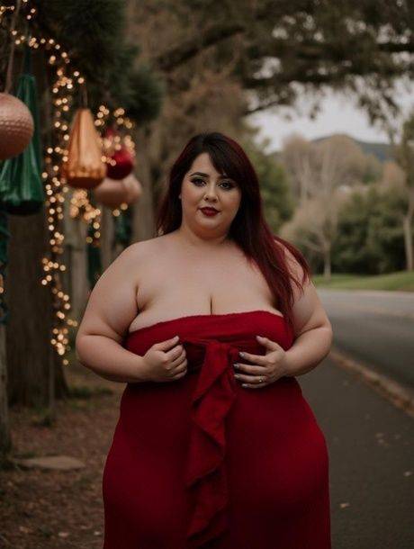 Obese brunette beauty is actually an AI generated computer model - #5