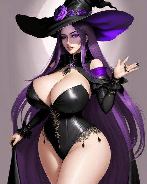 AI ART COLLECTION 81 (slutty witch) - #4
