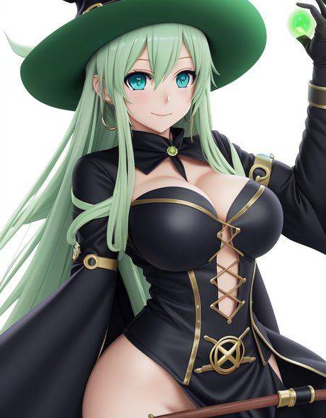 AI generated Hentai slut Arazaka displaying her big juggs in a solo - #2