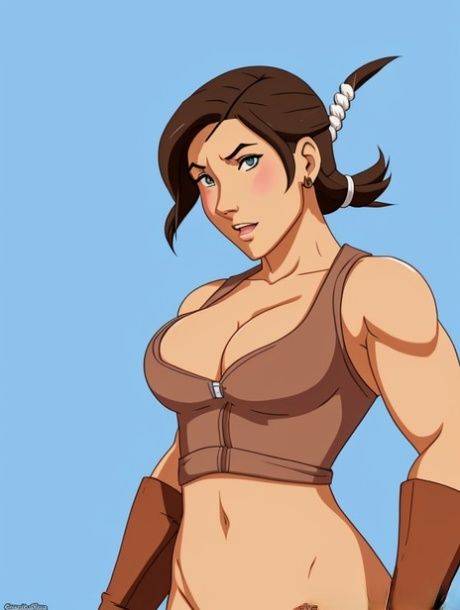 Sexy anime goddess Korra flaunts her monster curves in her compilation - #10