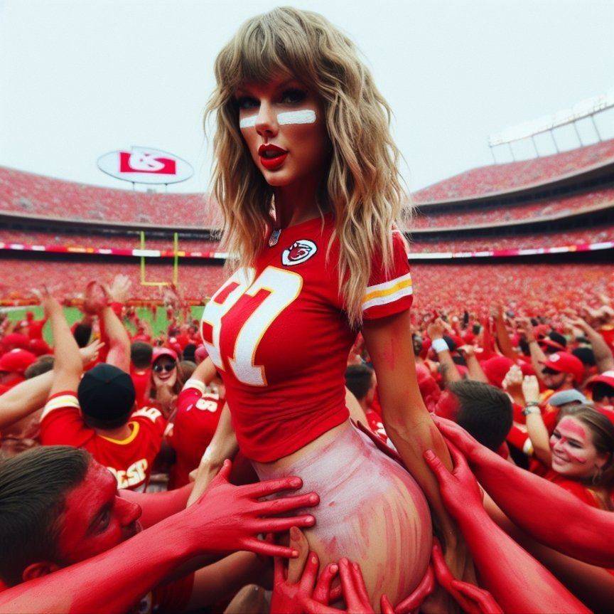 Taylor Swift Ai PT2 Taylor is a good little NFL Slut for the fans! ??? - #12