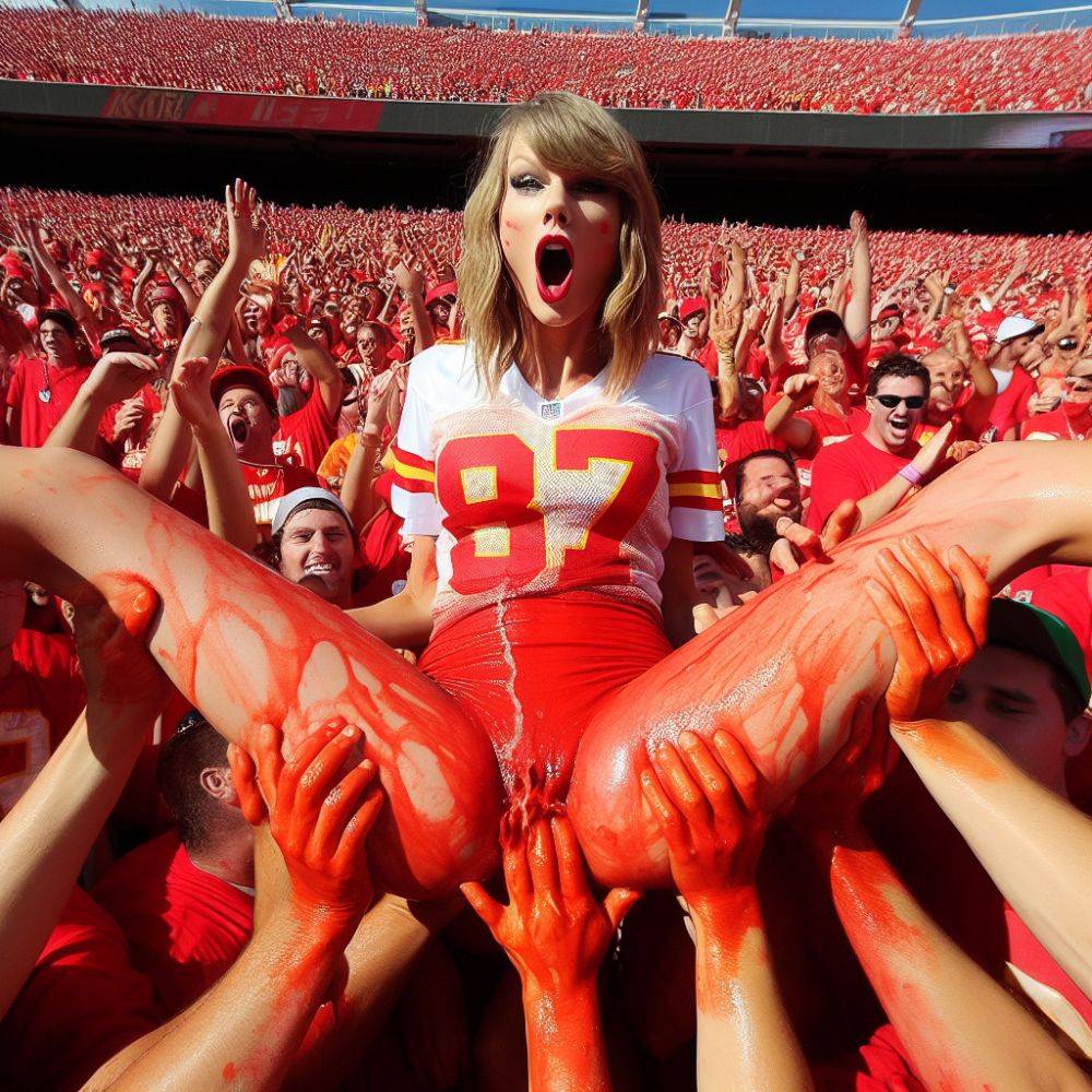 Taylor Swift Ai PT2 Taylor is a good little NFL Slut for the fans! ??? - #10