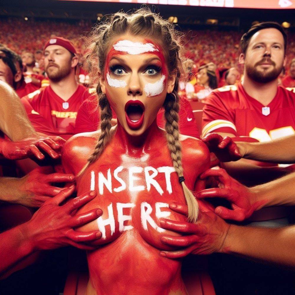 Taylor Swift Ai PT2 Taylor is a good little NFL Slut for the fans! ??? - #15