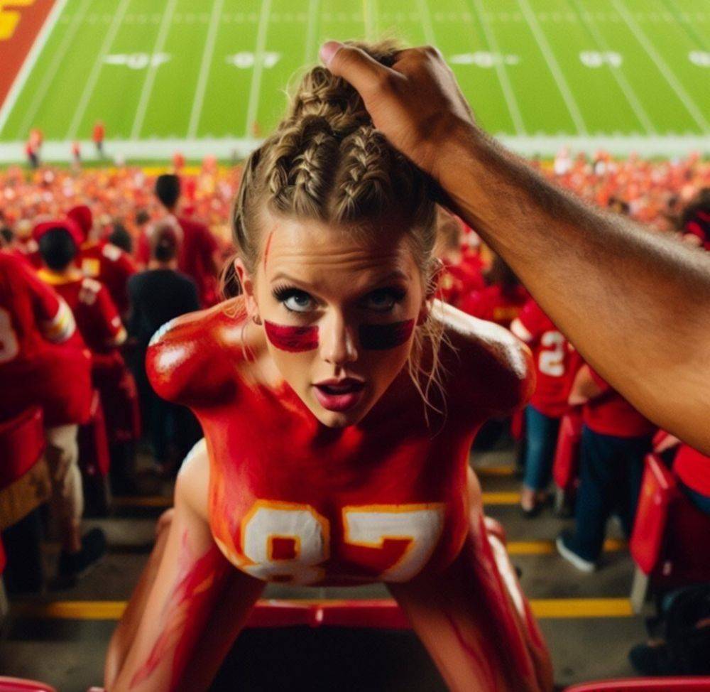 Taylor Swift Ai PT2 Taylor is a good little NFL Slut for the fans! ??? - #22