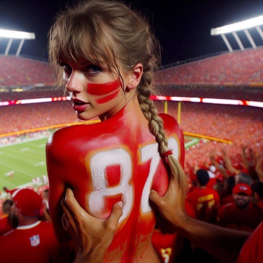 Taylor Swift Ai PT2 Taylor is a good little NFL Slut for the fans! ??? - #13