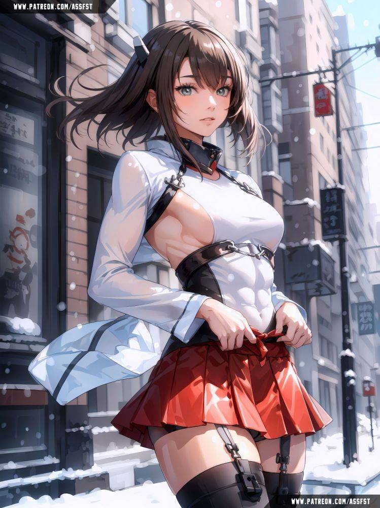 Taihou(大鳳) Muscle Growth AI Animation - #4