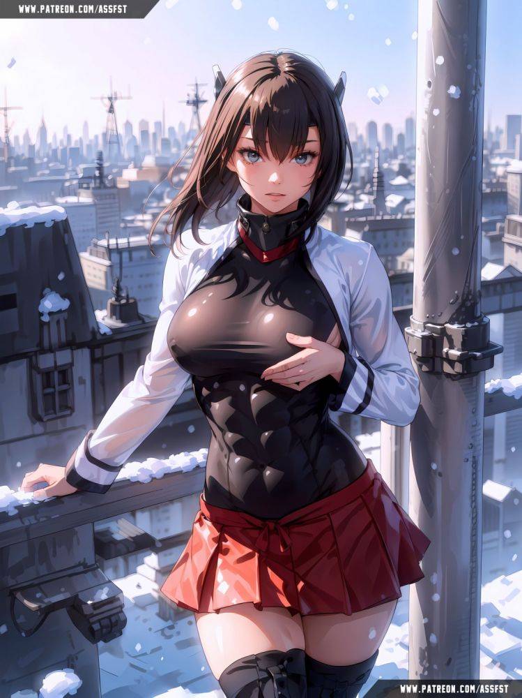 Taihou(大鳳) Muscle Growth AI Animation - #5