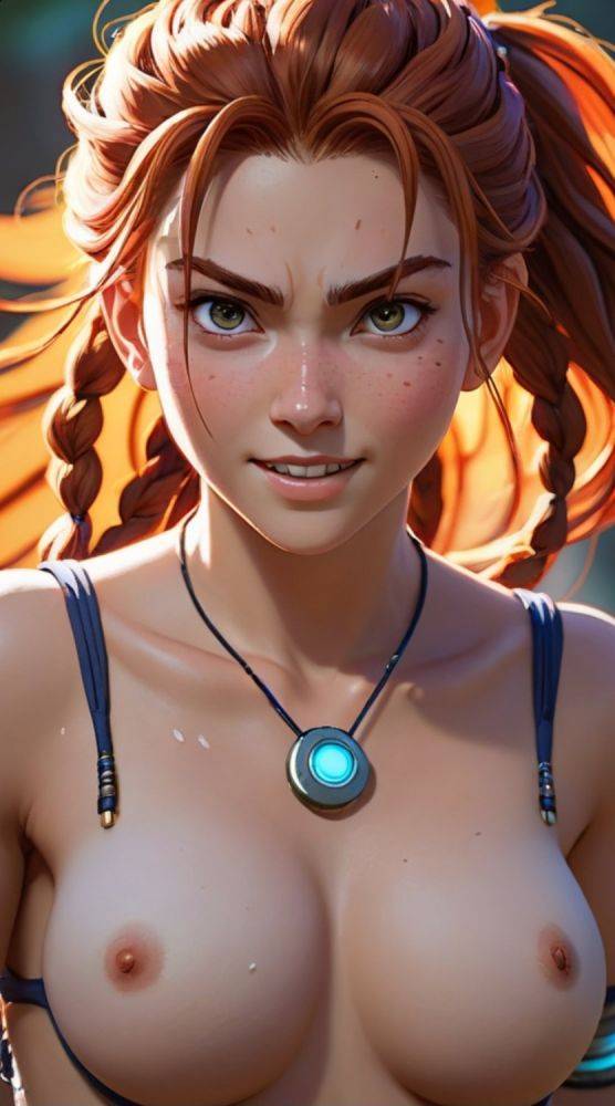AI generated redhead Aloy Nude Horizon Zero Dawn - #24