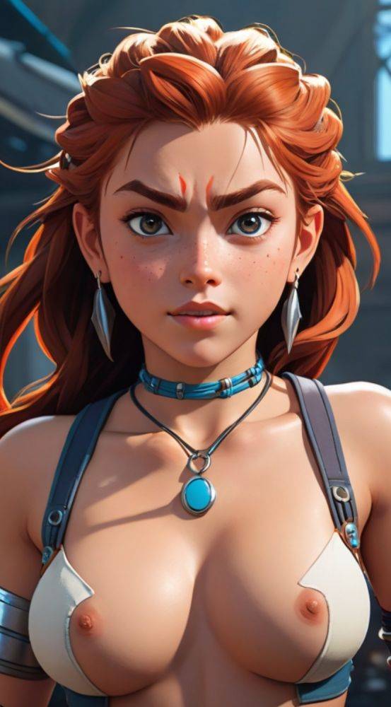 AI generated redhead Aloy Nude Horizon Zero Dawn - #23