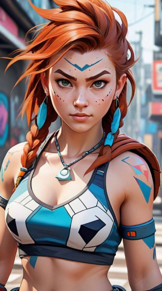 AI generated redhead Aloy Nude Horizon Zero Dawn - #27