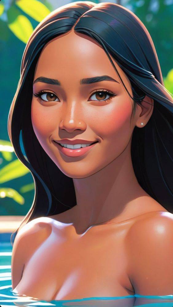 AI generated anime Pocahontas nudes - #10