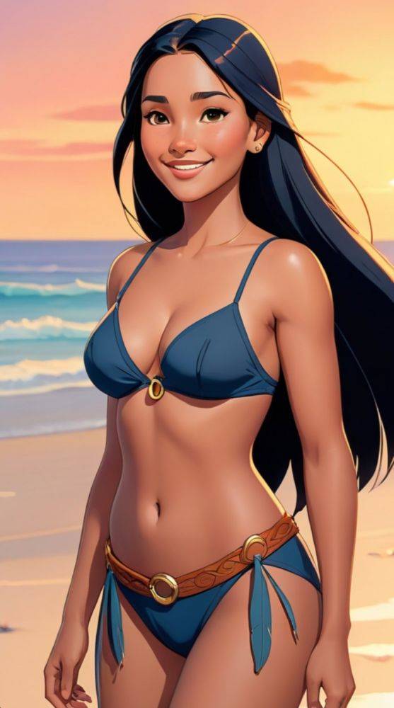 AI generated anime Pocahontas nudes - #13